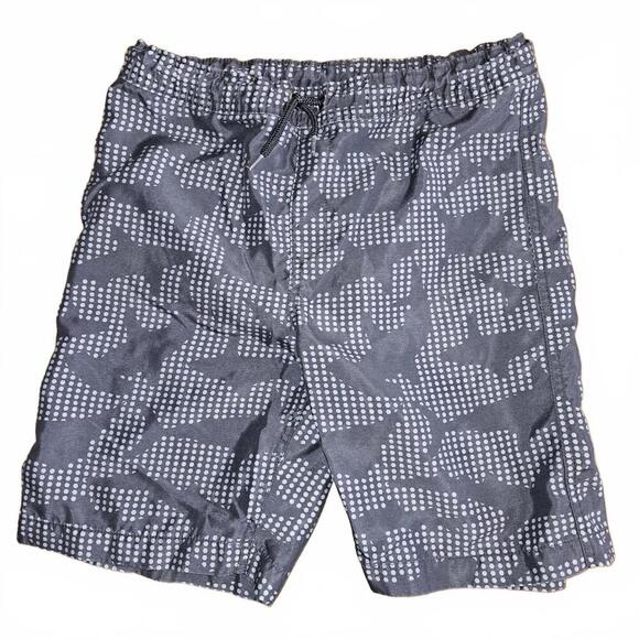 Lands' End Boys Swim Shorts - Fun Shark Pattern - Picture 1 of 3